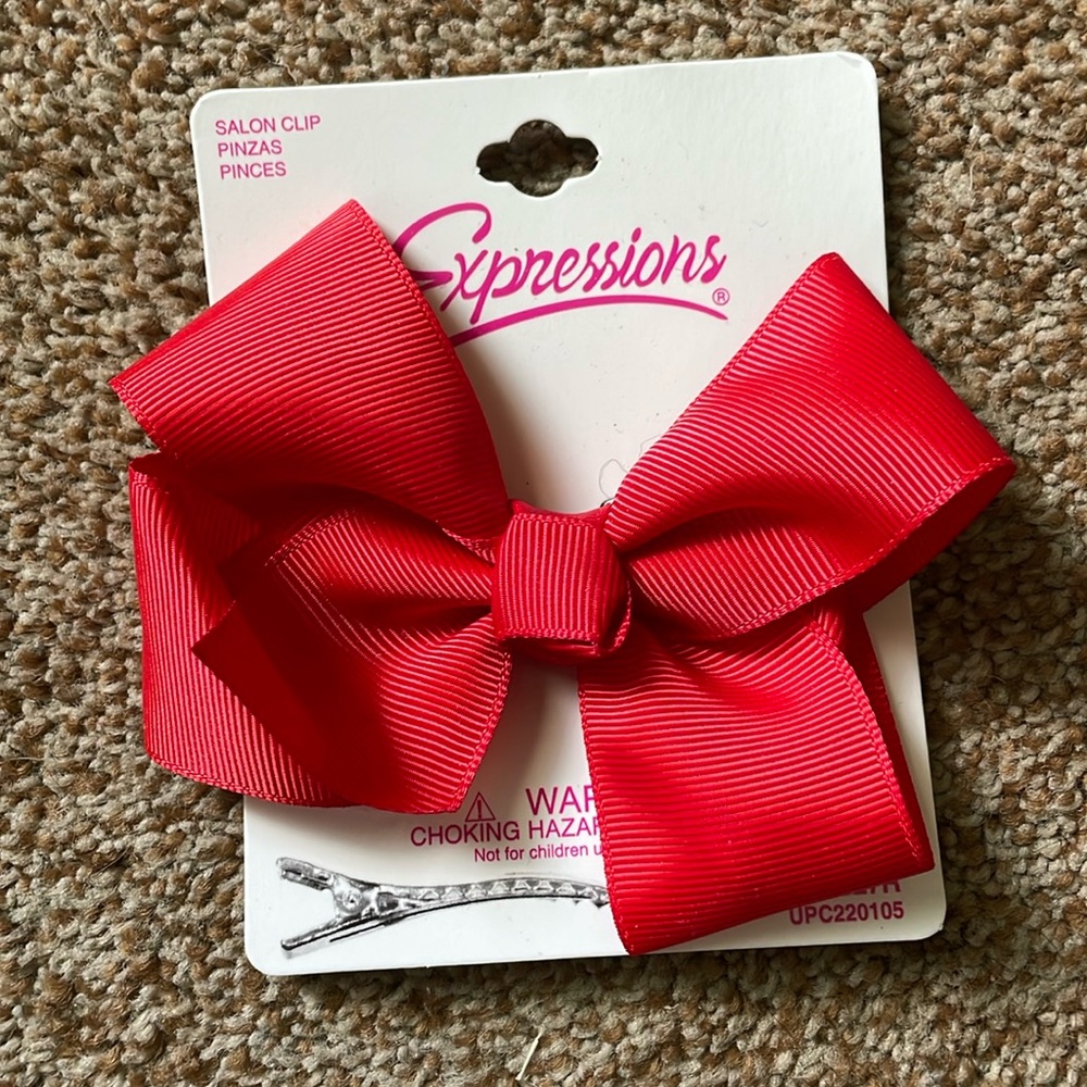 Girl’s Red Hair Bow